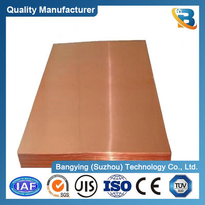 0-200 Hardness 4X8 99.9% Copper Plate Sheets for Construction Customized Request
